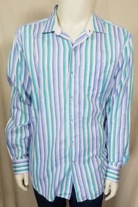 Tommy Bahama Button Down Hemd Herren XL Island Modern Fit blau gestreift - Bild 1 von 7