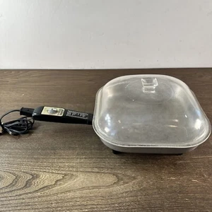 Vintage Sunbeam Electric Frying Pan Aluminum Skillet FP-L Glass Working READ - Picture 1 of 5