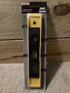 Hardware de banco de herramientas parte inferior magnética de 9 pulgadas 22,86 cm nivel amarillo y negro - Imagen 1 de 3