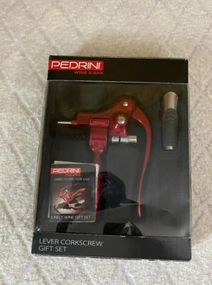 Juego de regalo sacacorchos palanca vino y barra Pedrini con caja falta 1 de los 2 vertidores Foto 1 de 4