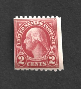 US STAMP 606 MINT NH coil Single 2 CENT WASHINGTON perf 10 HORIZ. RED FREE SHIP - Picture 1 of 1