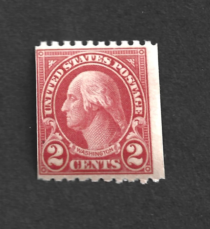 US STAMP 606 MINT NH coil Single 2 CENT WASHINGTON perf 10 HORIZ. RED FREE SHIP - Image 1 of 1