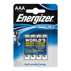 Energizer Lithium-Batterie Ultimate AAA, FR03, 1,5V E300797400 (Pack à 4 Stück) - Bild 1 von 2