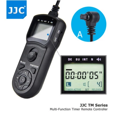 JJC LCD Timer Remote Control for Canon EOS 5D Mark IV III II 7D 6D Mark II 5DS R - Image 1 of 4