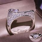 Size White 6-10 Wedding Silver plated Jewelry Women Rings Chic Sapphire