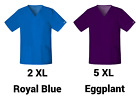 Cherokee Workwear Core Stretch Unisex V-Neck Scrub Top  4725 Blue/Purple 2XL/5XL
