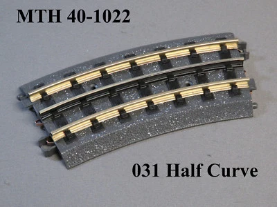 MTH 40-1022 REAL TRAX O GAUGE 031 HALF 1/2 CURVE TRACK SECTION train 40-1022 NEW - Image 1 of 3