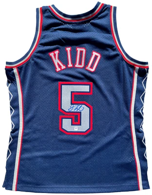 JASON KIDD SIGNED NEW JERSEY NETS MITCHELL & NESS SWINGMAN JERSEY AUTO PSA/DNA - Image 1 of 4