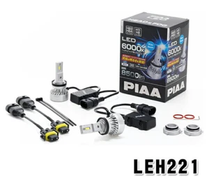 PIAA LEH221 LED Bulb 8500lm 6000K 12V 24V HB3 HB4 H11 H8 H9 HIR 45W Headlight - Picture 1 of 5