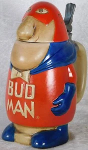 Vintage Originale 1975 CS-1 Bud Man Budweiser Ceramarte Brasile Birra Stein - Foto 1 di 13