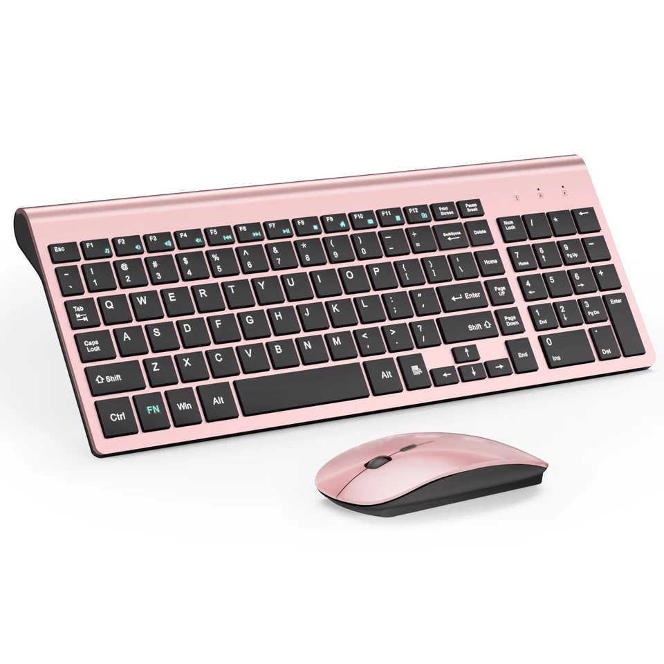 Ultra Silent Wireless Keyboard and Mouse Combo, Slim Compact Keyboard Mouse Set - Image 1 of 1