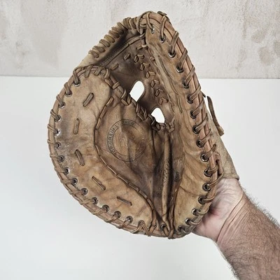 "Guante de primera base Nokona N50 12,75"" béisbol softbol juego de lanzamiento con la mano izquierda usado" Foto 1 de 4