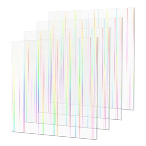 4 Stück irisierende Plexiglasplatten 1/8 Zoll dick farbig Acrylplatte 12x12... - Bild 1 von 6