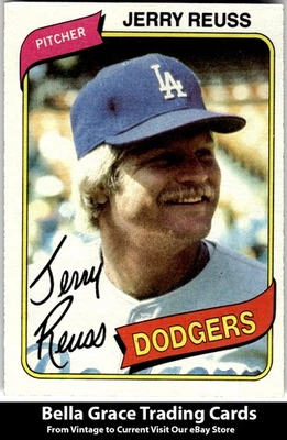 1980 Topps Jerry Reuss #318 Los Angeles Dodgers MLB béisbol  Foto 1 de 2