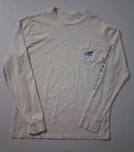 Vineyard Vines Shirt Youth XL Long Sleeve Casual Striped Marlin Graphic Pocket - Picture 1 of 8