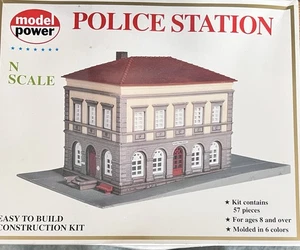 model power, N scale, police station, 1504, NIB - Picture 1 of 3