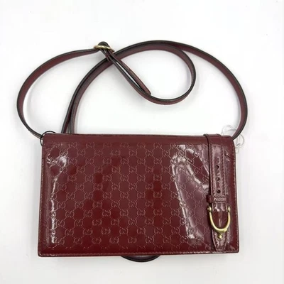 HJ Gucci патент Microguccissima изящный бумажник роза кровать красный сумка через плечо - Изображение 1 из 4