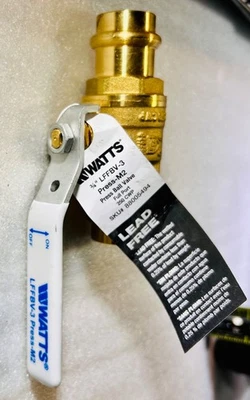 Válvula de bola de latón Watts 3/4" LFFBV-3-Press-M2 - Nuevo stock antiguo Foto 1 de 4