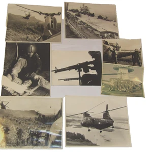 8 ALTE VIETNAM KRIEGSHUBSCHRAUBER FOTOS! 11x14 & 8x10! CREW/GUNNER/CARRIER++! - Bild 1 von 11