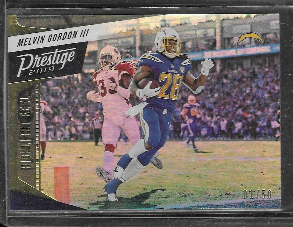 2019 Prestige Highlight Reel Melvin Gordon Chargers 01/50 - Image 1 of 1