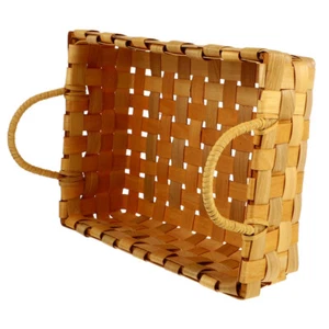 Shallow Basket Wicker Baskets Vegetable Bowl Woven Toy Bin Vanity Basket - Picture 1 of 12