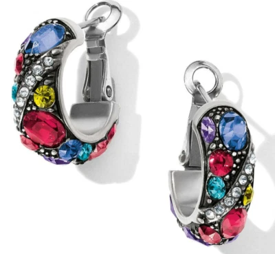 Brighton💎 Trust Your Journey Hoop Earrings Red Multi    Tags - Image 1 of 3