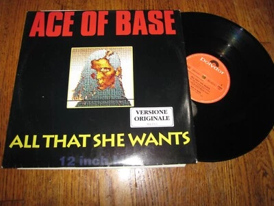 ACE OF BASE - ALL THAT SHE WANTS - IMPORT POLYDOR RECORDS 12" SINGLE - Image 1 of 2