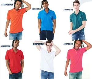 Nueva con etiquetas XXXL Aeropostale Piqué Camiseta 3XL Azul, Naranja, Verde, Rosa ¡100% Algodón! - Imagen 1 de 28