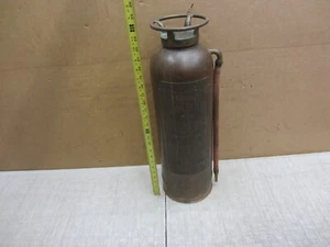 VTG ANTIQUE EMPTY FIRE EXTINGUISHER COPPER & BRASS 2-1/2 GALLON SALVAGE LAFRANCE - Picture 1 of 16