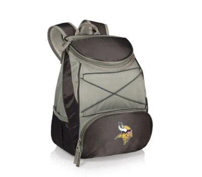 NFL Football Minnesota Vikings Black PTX Backpack Cooler Tailgate - Image 1 of 3