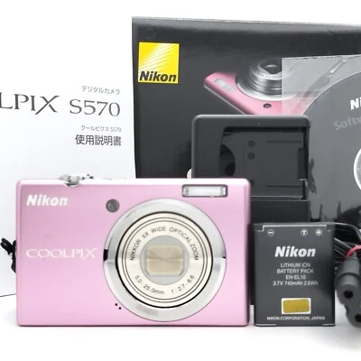 Nikon COOLPIX S570 Pink 12.0MP Compact Digital Camera with Box from Japan - Image 1 of 4