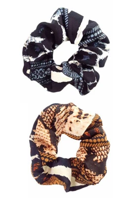 ScarvesMe Boutique Women Leopard Animal Pattern Print Scrunchie - Image 1 of 2