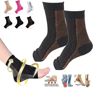 Functional Socks for Neuropathy, Ankle Compression Sleeve, Comprex Compression  - Picture 1 of 19