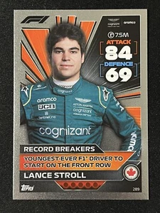 Topps F1 Turbo Attax #289 2022 Lance Stroll Record Breakers - Imagen 1 de 2