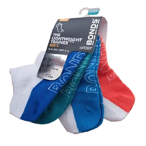 8 Pairs Bonds Kids Socks Boys Lightweight Low Cut White Blue Teal Orange 05K - Picture 1 of 3