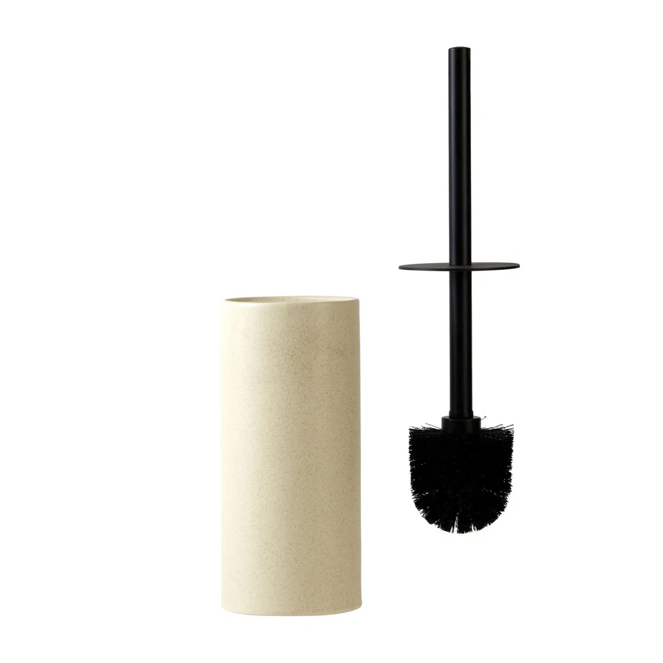 Conjunto de escova e suporte para vaso sanitário de cerâmica, escova de limpeza de vaso sanitário, resistente... - Imagem 1 de 4