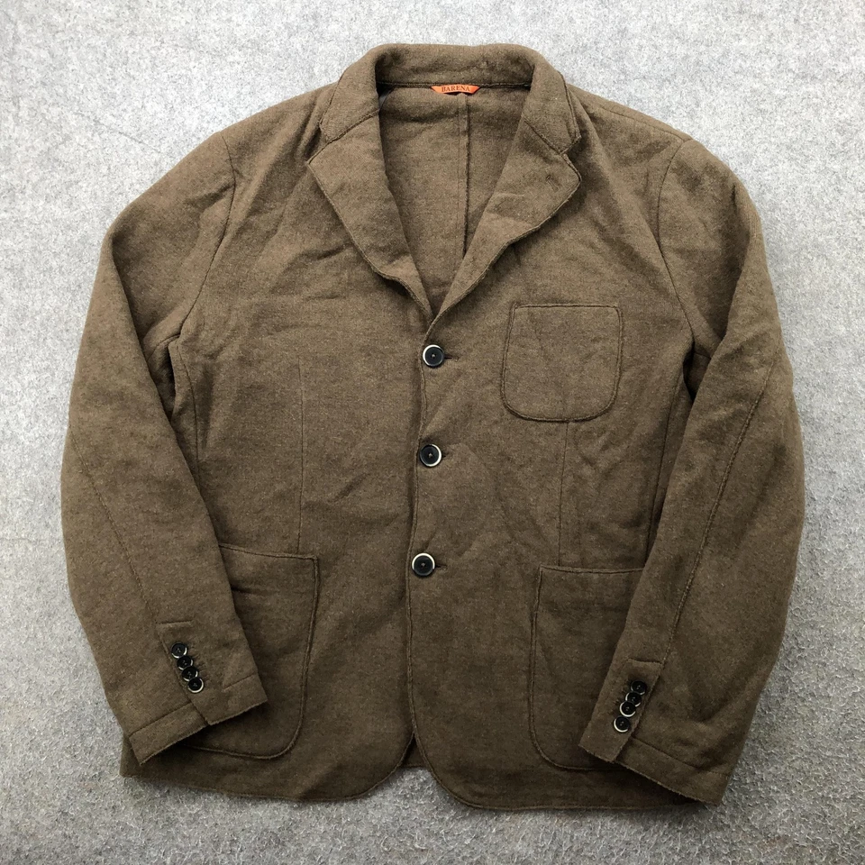 Blazer Barena Venezia Para Hombres EUR 58 Marrón Mezcla Lana Tejido Chaqueta Italia Foto 1 de 4