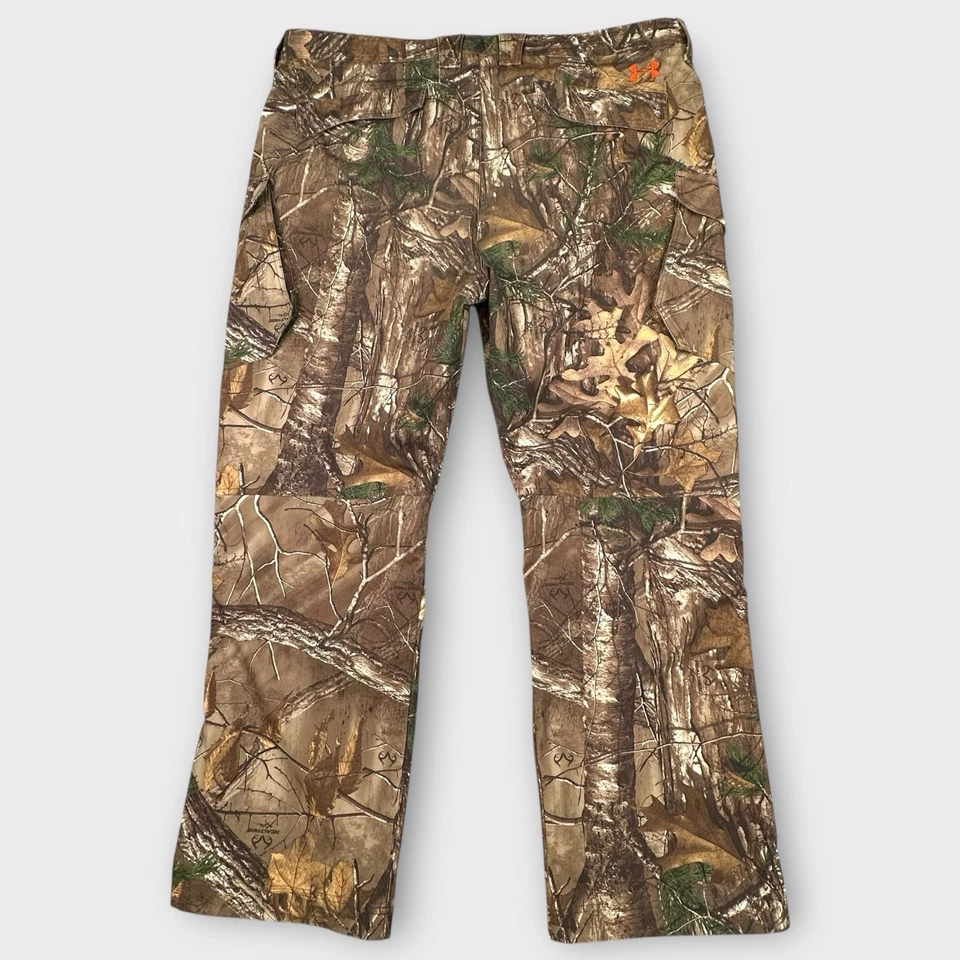 Under Armour Storm Pants Mens 42x32 Ripstop RealTree Camo Field Cargo Hunting - Image 1 of 4