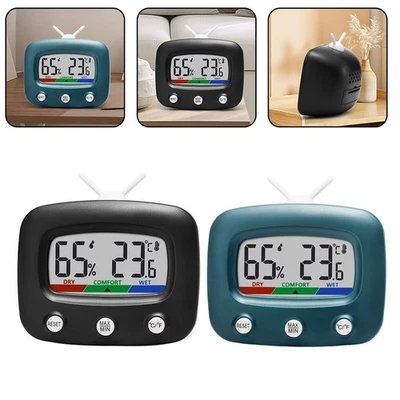 Digitales Innen Thermometer mit Luftfeuchtigkeitsanzeige 20 bis 60 Celsius 10 bi - Bild 1 von 4