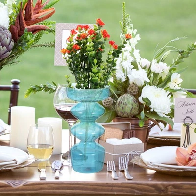  Dekoflasche Glas Blumenvase Blumenbehälter Hydroponische Glasvase - Bild 1 von 4