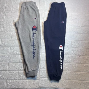 Champion Sweats YM Lot of 2 Sze Med Boys Slim Joggers Sportycore Sweats Blu Gry - Picture 1 of 19