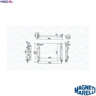 RADIATOR ENGINE COOLING 350213151100 FOR FIAT 312A6.000/A4.000 1.0L 2cyl PANDA - Image 1 of 4