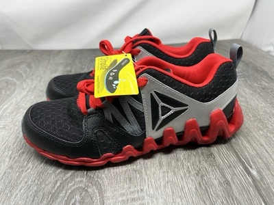 Reebok Zigtech Big n Fast BD3907 Running Shoes Sneakers Boys Size 5 Red & Black - Image 1 of 4