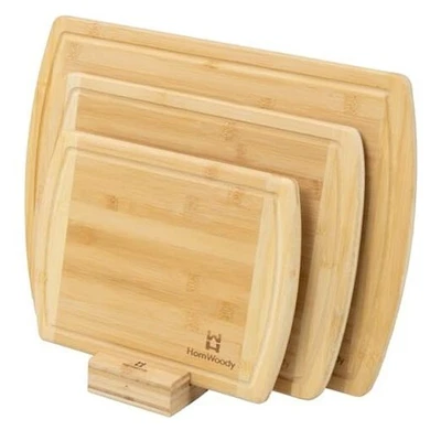 Premium Bamboo Cutting Board-(Set 3) Bamboo Serving Board/Charcuterie Boards  - Image 1 of 4