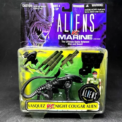 Alien vs. Marine Vasquez vs. Night Cougar Alien Kenner 1996 - De colección - Sellado Foto 1 de 4