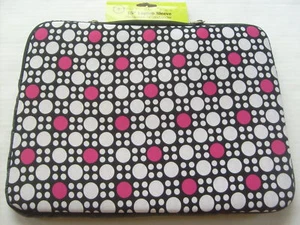 CUL-DE-SAC POLKA DOTS PINK 15" LAPTOP SLEEVE NWT 15"  - Afbeelding 1 van 2
