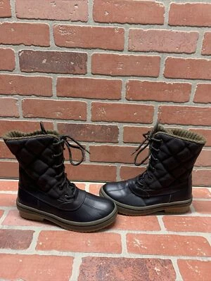 CALL IT SPRING ‘Boulogna’ Black Lace Up Faux Fur Lined Boots Women’s Size 7 - Image 1 of 4