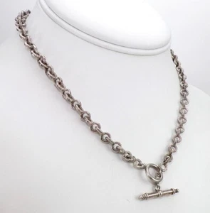 Konstantino 18k Yellow Gold & Sterling Silver Toggle Necklace 16" LND2 - Picture 1 of 6