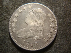 1818 VF XF Capped Bust Large Sized Quarter Nice Look FLX - Picture 1 of 3