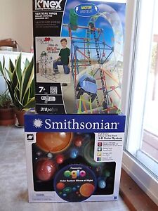 Knex Vertical Viper Roller Coaster & Smithsonian 3D Solar System (Free Shipping)